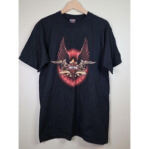 VTG Harley Davidson Eagle Fury Unleashed Black graphic T-Shirt Large 2003 Cali